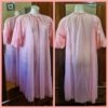 1960's, Vintage Summer Dressing Gown, Apricot, nylon by 'Vanity Fair', size 14