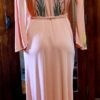 1920's, Original Ladies Dressing Gown, Apricot, Daffodil appliqué, rayon/crepe, size XS - Image 8