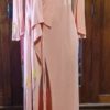 1920's, Original Ladies Dressing Gown, Apricot, Daffodil appliqué, rayon/crepe, size XS - Image 10