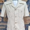 1970's Safari Jacket, Pale Green, by 'Justin', Polyester, size M - Image 2