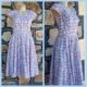 1950's Inspired Swing Dress, by 'Nineteen 50', blue floral print, cotton, size M