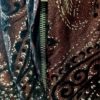 1940's Evening Dress, Dark Plum Paisley Print, rayon, by 'Maxine' size 12 - Image 5