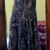 1940's Evening Dress, Dark Plum Paisley Print, rayon, by 'Maxine' size 12 - Image 6