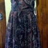 1940's Evening Dress, Dark Plum Paisley Print, rayon, by 'Maxine' size 12 - Image 2