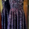 1940's Evening Dress, Dark Plum Paisley Print, rayon, by 'Maxine' size 12 - Image 3