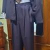 1990's, Double Breasted Suit, Dark Plum, Polyester, by 'Umbardo', Made in Australia, size S - Image 2