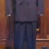1990's, Double Breasted Suit, Dark Plum, Polyester, by 'Umbardo', Made in Australia, size S - Image 7
