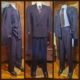 1990's Double Breasted Suit, Maroon, Polyester, by 'Umbardo', Made in Australia, size S