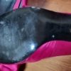 Peep-toe shoes, by 'Mollini', Hot Pink Satin, size 38 - Image 7