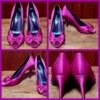 Peep-toe shoes, by 'Mollini', Hot Pink Satin, size 38