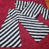 1970's, Pant Suit, Black/cream, polyester, by 'Mark Warren', size M - Image 13