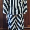 1970's, Pant Suit, Black/cream, polyester, by 'Mark Warren', size M - Image 3