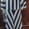 1970's, Pant Suit, Black/cream, polyester, by 'Mark Warren', size M - Image 7