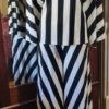 1970's, Pant Suit, Black/cream, polyester, by 'Mark Warren', size M - Image 8