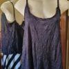 Long Line Cardigan, polyester fishnet, & singlet, black, size L, by 'One from the Heart' - Image 10