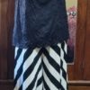 Long Line Cardigan, polyester fishnet, & singlet, black, size L, by 'One from the Heart' - Image 12