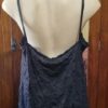 Long Line Cardigan, polyester fishnet, & singlet, black, size L, by 'One from the Heart' - Image 13