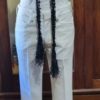 Scarf/belt, Black, Sequined/netting with fringing - Image 4