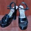 Platform Shoes, Black Patent, by 'Elle', size 8 - Image 4