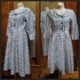 1950's Inspired Swing Dress, 3/4 sleeves, Black/white Checked, size S