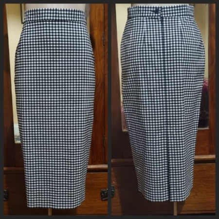 Pencil Skirt, 50's Inspired, by 'Pretty Retro', Black/white checks, size 12