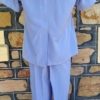 Safari Suit, Sky Blue, Microfiber, by 'King's Fashion Patong', size L - Image 5
