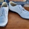 Men's Vintage Brogues, white leather, by 'Niblick', size 9.5 - Image 4