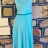 1970's Day Dress, Aqua, Jersey polyester, by 'Jaki K Sydney', size M - Image 7