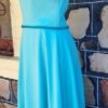 1970's Day Dress, Aqua, Jersey polyester, by 'Jaki K Sydney', size M - Image 3