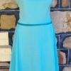 1970's Day Dress, Aqua, Jersey polyester, by 'Jaki K Sydney', size M - Image 5