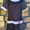 1960's Inspired Mod Dress & headband, Black/white, handmade, size 16 - Image 2
