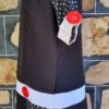 1960's Inspired Mod Dress & headband, Black/white, handmade, size 16 - Image 3