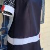 1960's Inspired Mod Dress & headband, Black/white, handmade, size 16 - Image 6