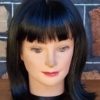 Wig, Shoulder length black with fringe, synthetic, 'New', by 'Fun Wigs' - Image 2