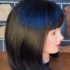 Wig, Shoulder length black with fringe, synthetic, 'New', by 'Fun Wigs' - Image 4