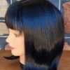 Wig, Shoulder length black with fringe, synthetic, 'New', by 'Fun Wigs' - Image 6