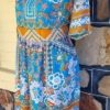 BoHo Baby Doll Dress, rayon, by 'Orientique Australia', size 12 - Image 4