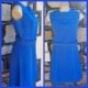 1960's Pinafore Dress, cotton/polyester, blue, handmade, size 12